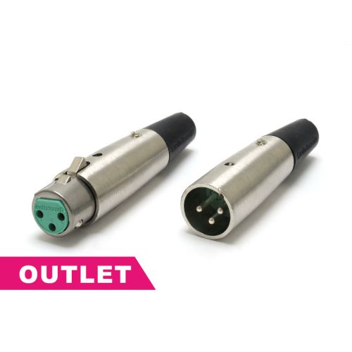 【アウトレット】 A3M/A3F　XLR3ピンコネクター オス/メス ペア