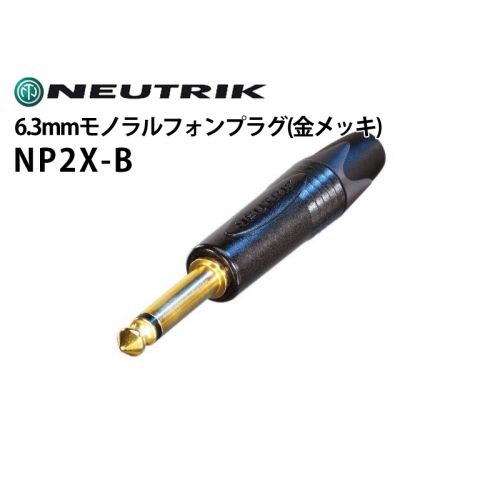 NP2X-B　6.3mmモノラルフォンプラグ（金メッキ）