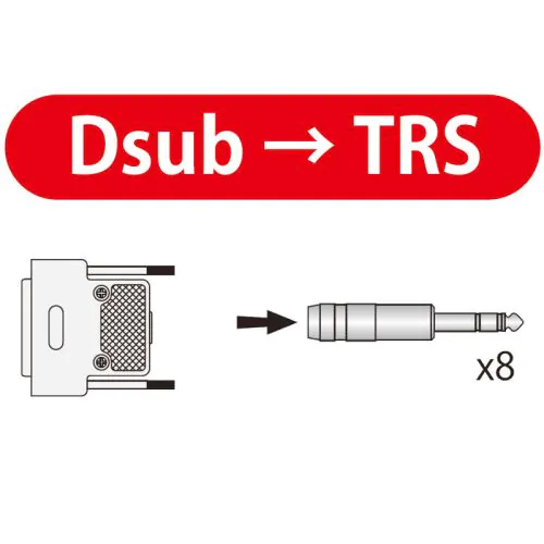 オヤイデ Dsubケーブル1.5m 25ピン-フォン(TRS) スネークケーブル