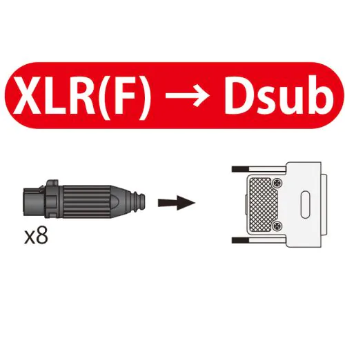 PA-08 DXF V2【XLR(F)-Dsub】8chアナログ＆AES/EBUデジタルマルチケーブル