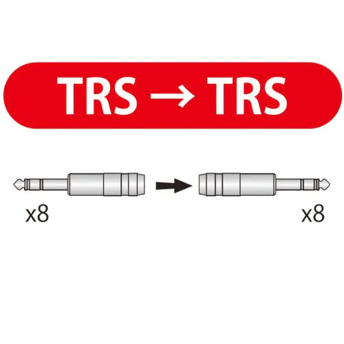 PA-08 TRS V2【TRS-TRS】8chアナログ＆AES/EBUデジタルマルチケーブル