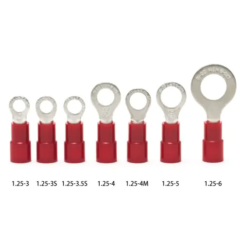 TMEX1.25-3.5S 赤（ポリカ絶縁 R形圧着端子）