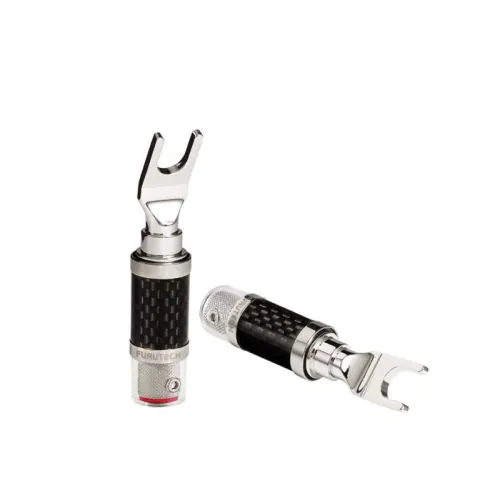 FURUTECH CF-201(R) カーボン　ロジウムメッキ　Yラグ端子 CF-201-N1（R） ハイエンド・グレード Yラグ端子 （2個1組）