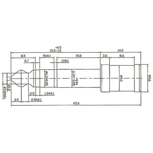CF63-S(R) ハイエンド変換アダプター（3.5mmステレオ→6.3mmステレオ）