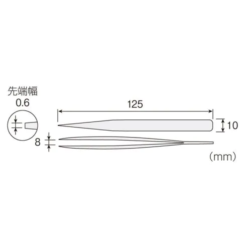P-887 先曲がりピンセット