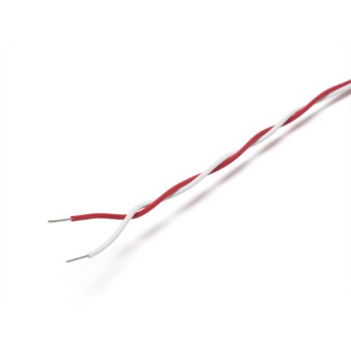 ジャンパー線 0.5mm 赤白撚り ジャンパー線 0.5mm 赤白撚り
