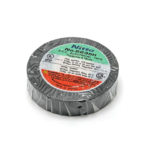 テープ 3-1624-11 ビニル粘着テープ 19mm×20m×0.19mm 黒 NO.223SH 【AXEL