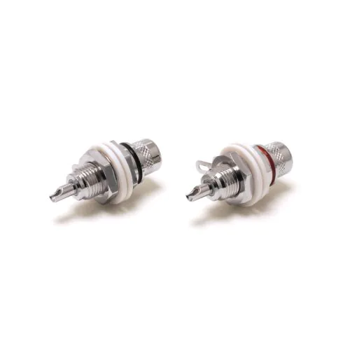 【極希少】真空管 RCA 6350 10本セット 元箱付 NOS（JAN） RJ-127HRh ロジウムメッキRCAジャック（2個1組）