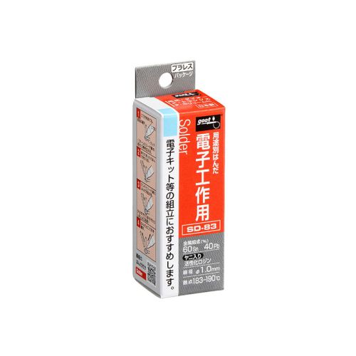 SD-83 スズ60% 鉛入りはんだ 電子工作用(Φ1.0mm) SD-83 スズ60% 鉛入りはんだ 電子工作用(Φ1.0mm)