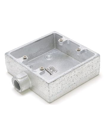 鋳鉄製溶融亜鉛メッキ 2連露出スイッチボックス　DFZ3216P