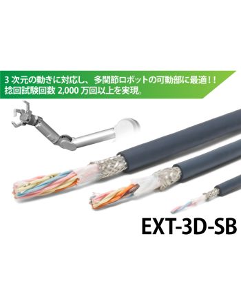 EXT-3D-SB/CL3X/2517 300V LF AWG24　捻りに強い！シールド付きロボットケーブル