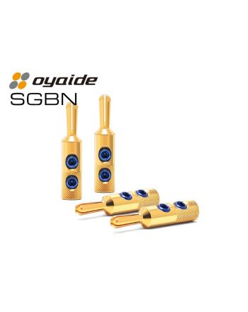 SGBN 純銀+厚肉24K金メッキバナナプラグ(4個1組)