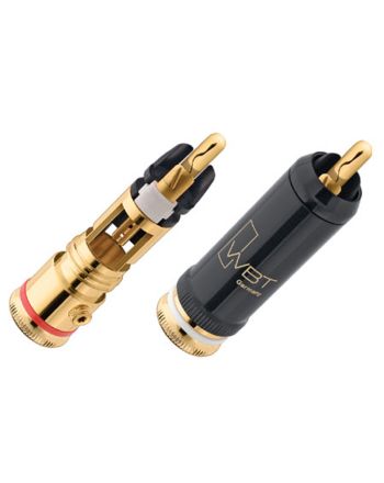 WBT-0102Cu　RCAコアキシャルプラグ　4個(赤x2、白x2)