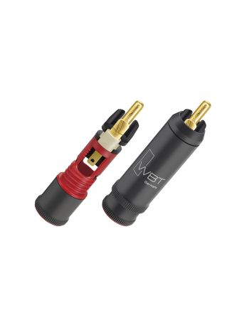 WBT-0114Cu　RCAコアキシャルプラグ 4個(赤x2、白x2)