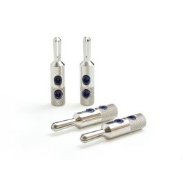 Oyaide SRBN バナナプラグ 4個セット SRBN シルバー+ロジウムメッキバナナプラグ（4個1組）