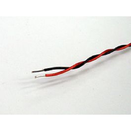 ETFE 0.32mm(AWG28) ツイスト線(赤×黒)