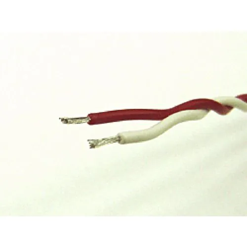 てり BX-S0.3sq(12/0.18)ツイスト線(赤×白) 1巻100m